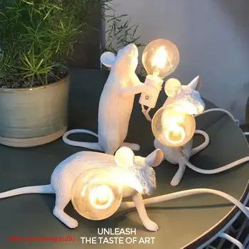 

Nordic Design Mouse Lamp Table Lights Bed Side Decor Table Lamp Body Resin Mouse Table Lamp Modern Lampara De Mesa