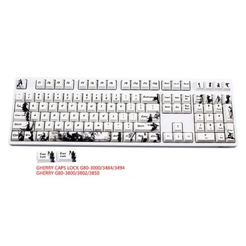 

110 Keys Knight errant Keycap Ink Keycap 5-Surfaces Dye Sub OEM Profile ANIS Layout Augment Mechanical Keyboard Keycap