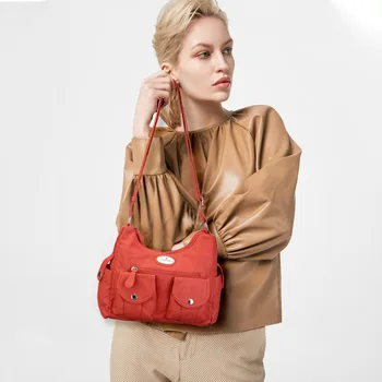 

Angelkiss Fashion Shoulder Bag Soft PU Leather Messenger Bag Female Crossbody Bags Lady Hobos Phone Pack Large Capacity Wallet