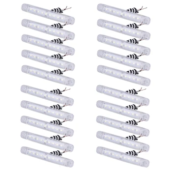 

100x15mm Side Lights Indicator Replacement 20pcs Set 9LED White DC 24V