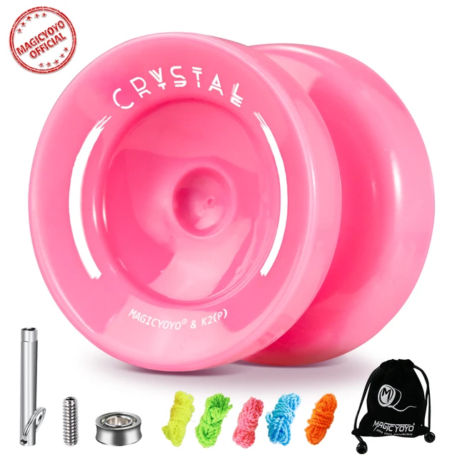 MAGICYOYO K2 CRYSTAL Yoyo , Dual Purpose Responsive Yo-Yo for Beginner, Replacement Unresponsive Bearing for Advanced 2