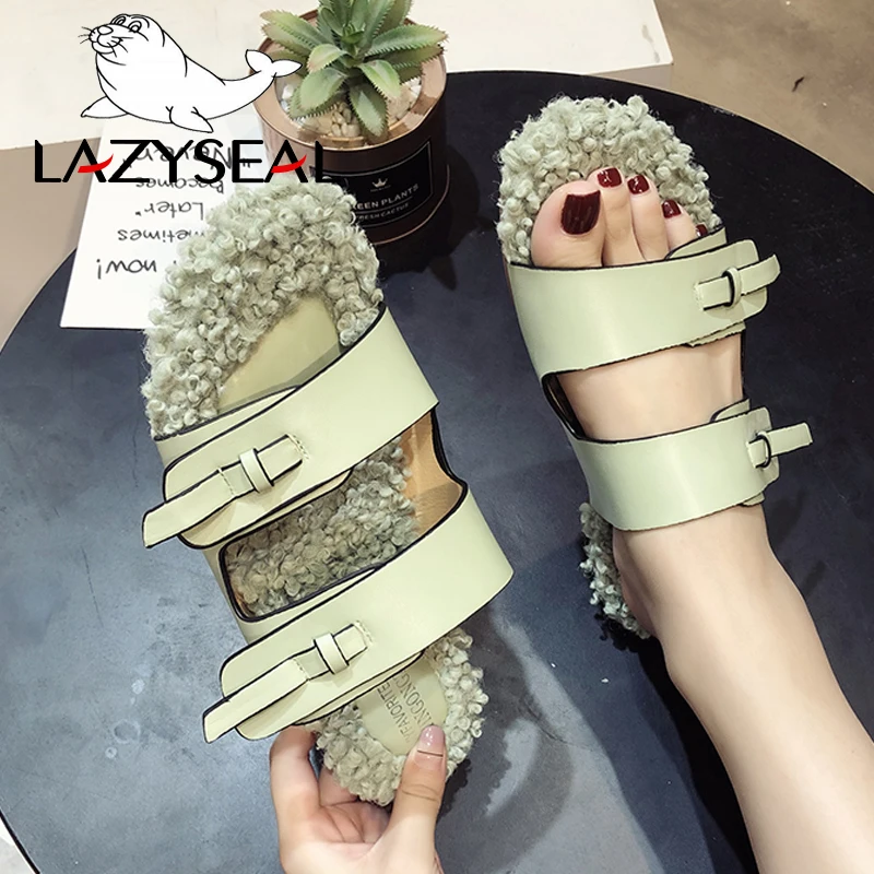 LazySeal/Новые мягкие домашние тапочки Женская обувь на плоской подошве