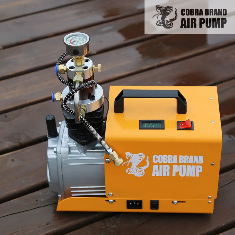 4500Psi 300Bar 30MPA  220V 110V Pcp Air Compressor Electric High Pressure Pump for Pneumatic PCP Rifle Airgun Scuba Inflator — view 4