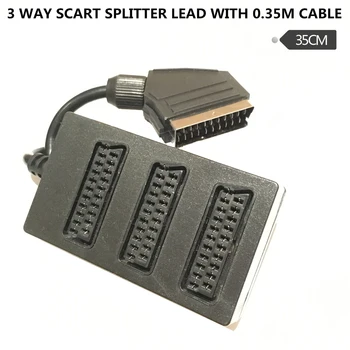 

Electrovision 3-way Scart Splitter, Black；0.35m