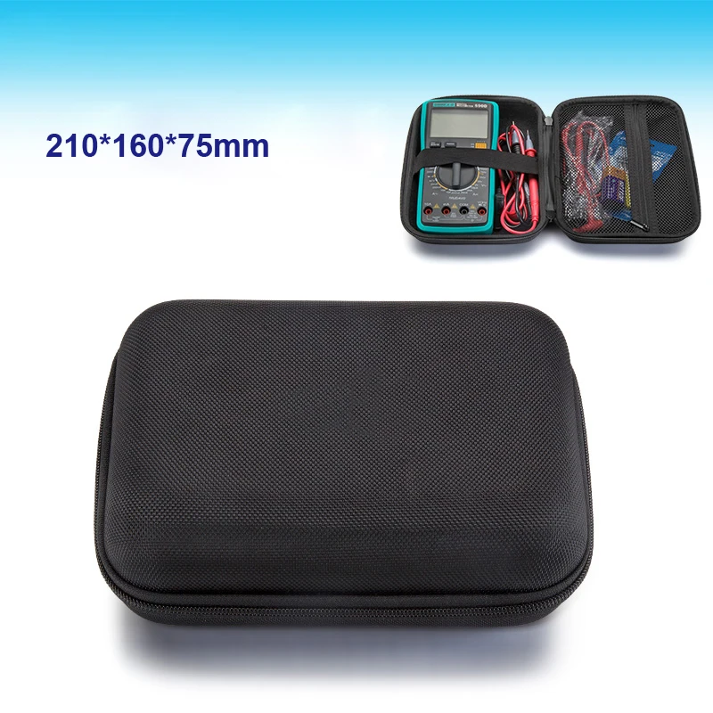 

Multimeter Bag Multi-functional Electrical Hardware Tools Bag Test Leads Storage Box Mini Portable Organizer Cases 210*160*75mm