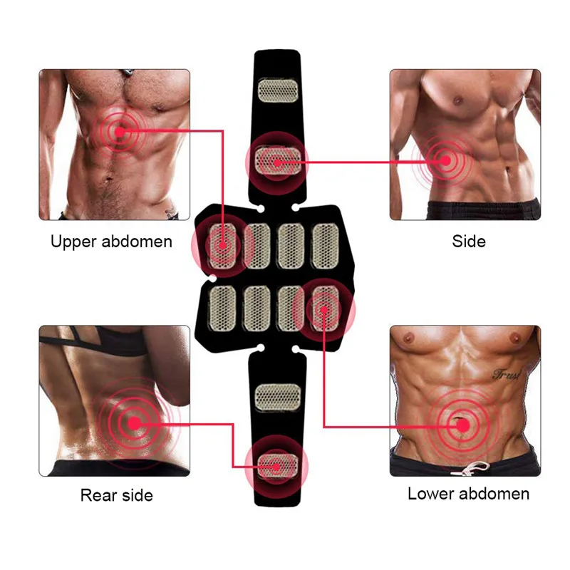 ABS мышечный Стимулятор для похудения, формирователь, машина, вибрация, тренажер для мышц живота, тренировка сжигания жира, бодибилдинг, унисекс