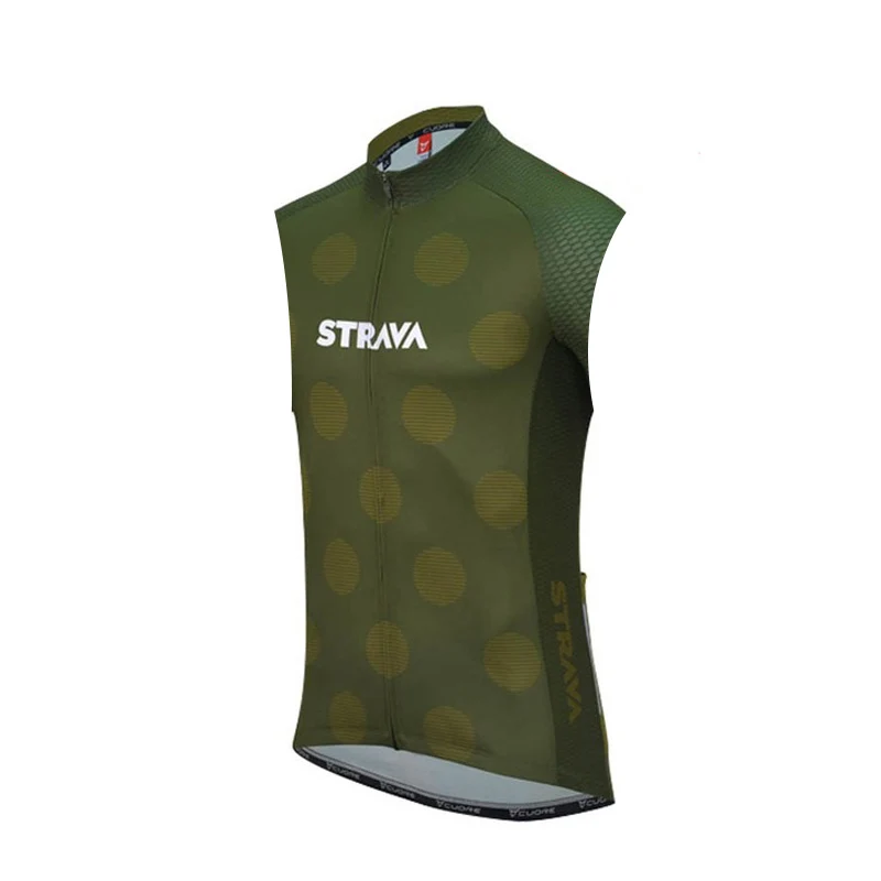 Pro team STRAVA летние рубашки без рукавов для мужчин MTB Дорожный велосипед Велоспорт Джерси Высокое качество одежда для велоспорта Майо Ropa Ciclismo