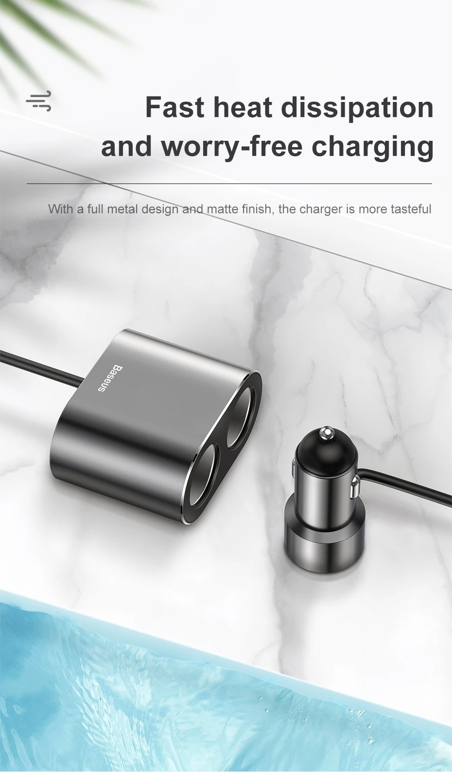 Baseus 3.1A двойной USB Автомобильное зарядное устройство больше зарядных портов для iPhone 11 huawei 100 Вт розетка прикуриватели разветвитель быстрое зарядное устройство