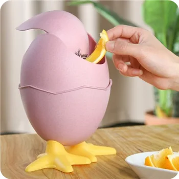 

Trash Bin Eggshell Desktop Trash Can With Lid Storage Box Multifunction Mini Desk Pressing Round Wastebasket Trash Can