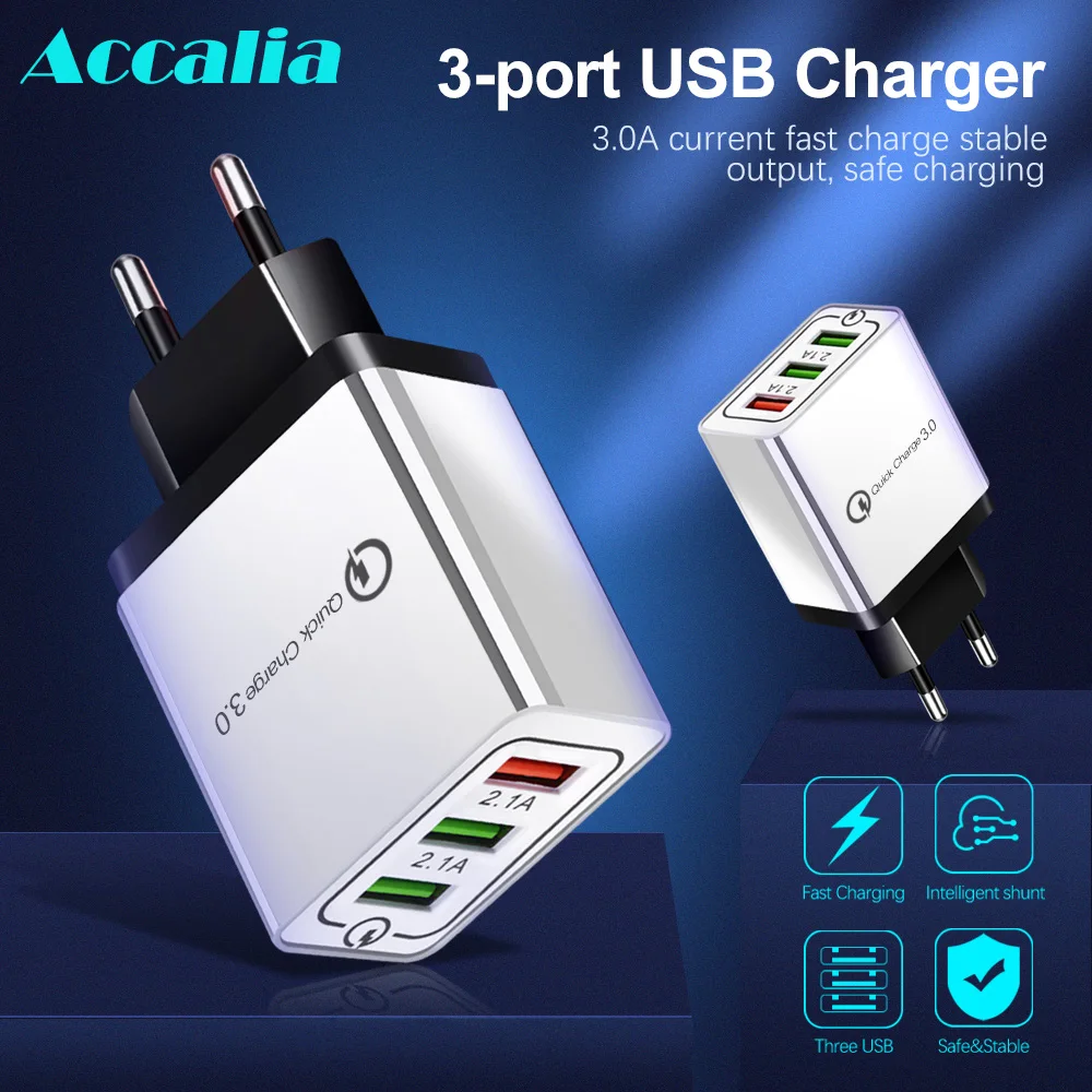 

USB Charger quick charge 3.0 for iPhone X 8 7 iPad Fast Wall Charger for Samsung S9 Xiaomi mi 8 Huawei Mobile Phone Charger