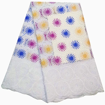 

2019 Latest Swiss Voile Laces Switzerland White Cotton Nigeria Swiss Laces African Dry Lace Fabric For Wedding Party Dress New!!