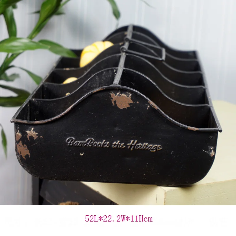 

retro rustic industrial metal caddy w/ compartments