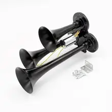 Трехканальный звуковой сигнал поезда с электрическим электромагнитным, громким 150 дБ для любых автомобилей 12 V/24 V-черный