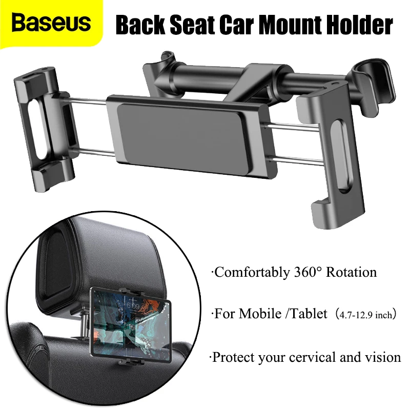 Baseus soporte para tableta y asiento trasero de coche, para iPad de 4,7 12,9 pulgadas, reposacabezas automático|Soporte universal de coche| -