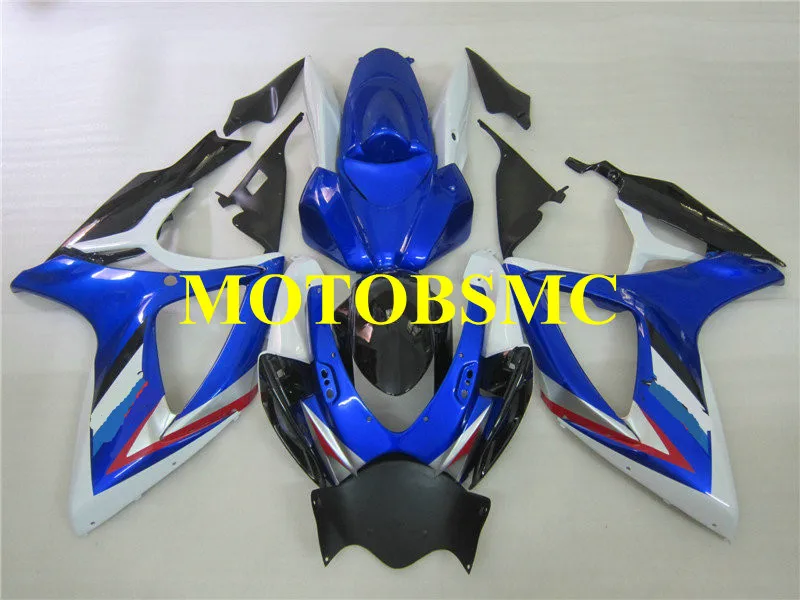 Набор обтекателей мотоцикла для GSXR600 750 K6 06 07 GSXR 600 GSXR750 2006 2007 ABS Топ белый синий
