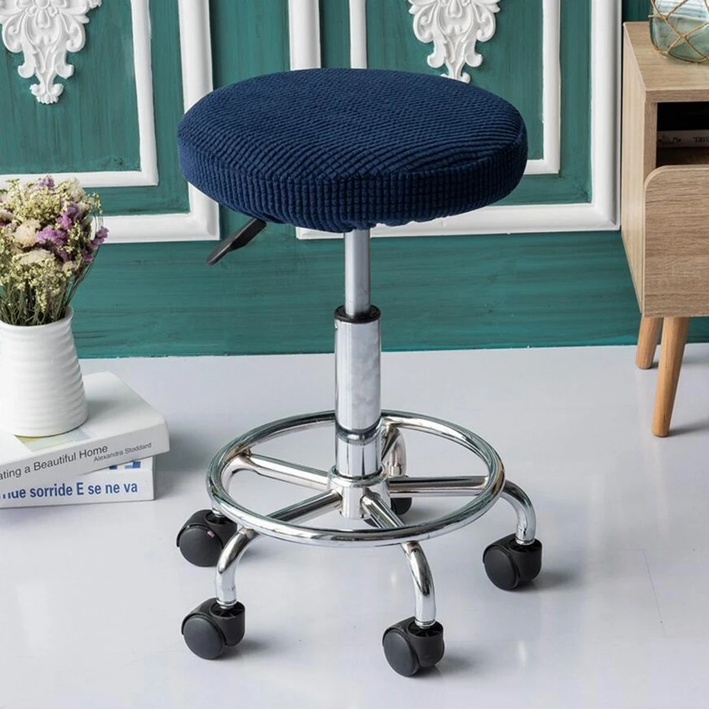 Slip Tahan Round Bar Stool Cover Kursi Bantal Kursi