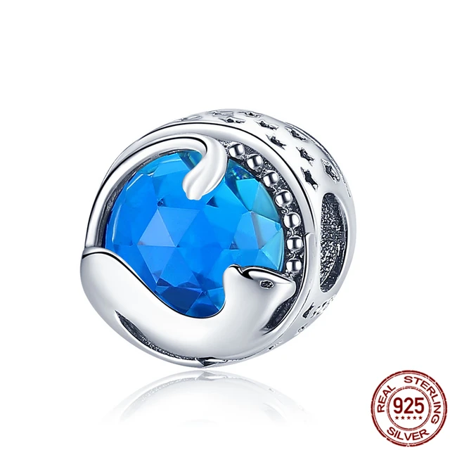 plata charms of ley 925 original Fits original pandora bracelet 925 silver women pendant jewelry galaxy starry sky charms beads CMC708