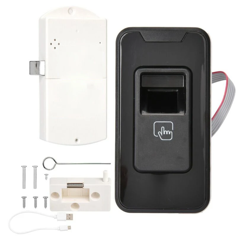 

Smart Fingerprint Lock Home Drawer Cabinet Office Locker Safety Security Controller+Lock Body+Mounting Kit 2020 New Lock