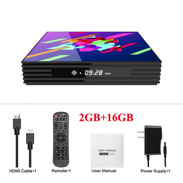 Android tv box RK3318 4 Гб ОЗУ 64 ГБ 32 ГБ H.265 Android 9,0 медиаплеер 4K Google голосовой помощник Youtube smart tv box android tv - Цвет: 2GB 16GB