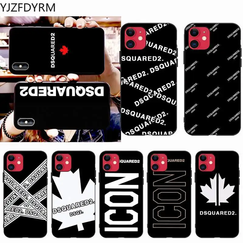 

Italian luxury brand maple leaf DSQUARED2 Phone Case for iphone 12 pro max 11 pro XS MAX 8 7 6 6S Plus X 5S SE 2020 XR case