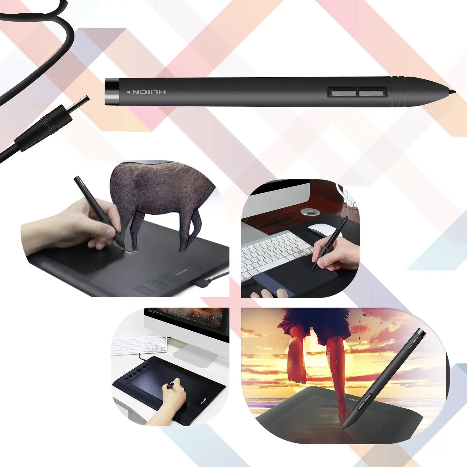 usb to DC 2.0*0.5mm Charging Cable for Huion Graphics Drawing Tablet Rechargeable Pen P80-3.28 Feet (1 Meter) charging cable usb charging cable