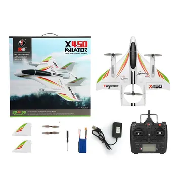 

X450 3D Aerobatic RC Airplane 6 Channels Remote Control Vertical Takeoff Landing Fixed Wing Plane Helicopter Toys Drone