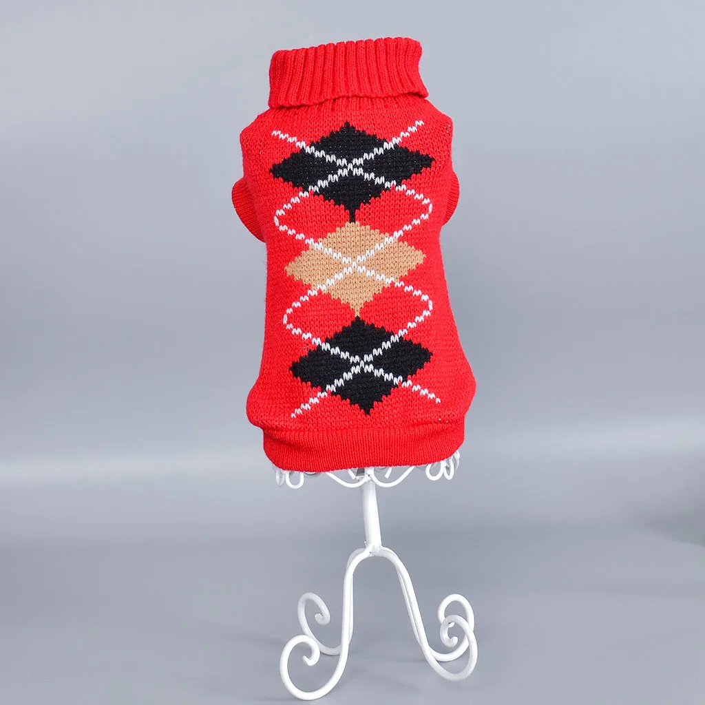 Pet sweaterWinter теплая водолазка с принтом сердца свитер костюм Одежда sweter dla psa зимняя одежда для собак Джерси perro Z925