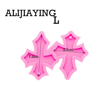 

DY0321 Shiny plane Cross Shape Earrings Silicone Mold DIY Craf Mould Epoxy Resin Custom Mold 100% Food Grade Silicone