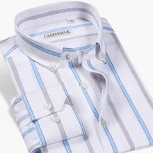 Весенняя Новинка, модная рубашка на пуговицах с воротником, чистый хлопок, формальная одежда, белые элегантные деловые полосатые мужские рубашки для работы