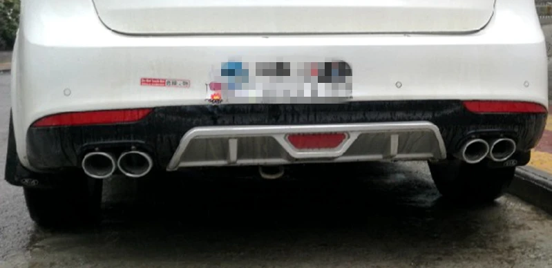 Задний бампер протектор двойной диффузор бамперы обвес бампер для Kia Forte K3 - Цвет: Look Picture