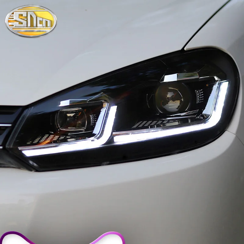 Автомобильный Стайлинг для VW Golf 6 фары 2009 2013 Golf6 mk6 R20 светодиодный фар глаза ангела