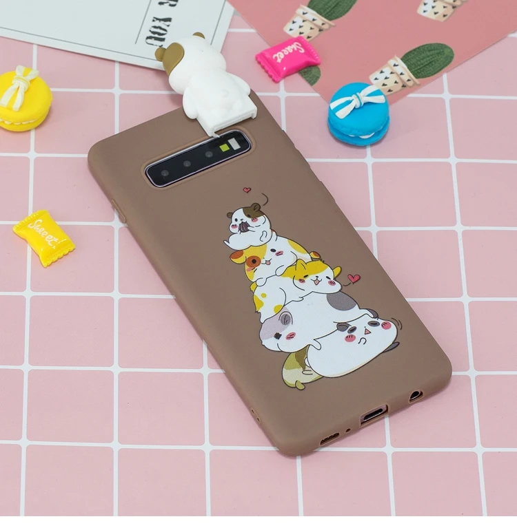 Чехол для samsung Galaxy S10, S9, S8 Plus, S10e, силиконовый чехол с милым 3D котом, TPU, мягкий чехол на заднюю панель для samsung Note 8, 9, 10 Pro, S9+, чехол