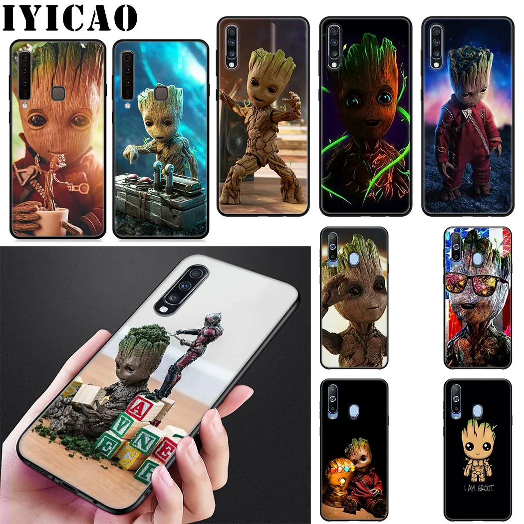 IYICAO Marvel I Am Groot Soft Silicone Case for Samsung J6 A9 A8 A7 A6 Plus 2018 A5 A3 2016 2017 Phone |