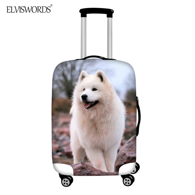 Чехол ELVISWORDS с милым самоированным узором для багажа 1"-32", Чехол с 3D принтом, эластичный толстый Дорожный чемодан на молнии, чехлы - Цвет: HMC1077