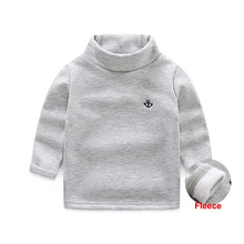 Зимние вязаные флисовые свитера с высоким воротником для девочек и мальчиков Одежда для детей теплые топы с длинными рукавами ярких цветов для малышей, детские пуловеры, LM042