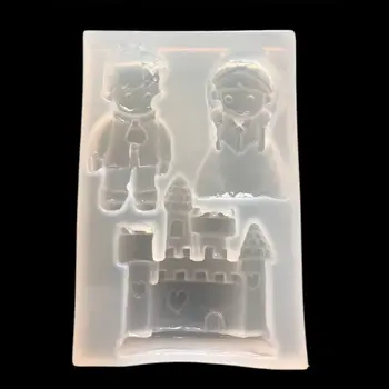 

Prince Princess Castle Fairy Tales Silicone Resin Molds Jewelry Making Tools Y4QB