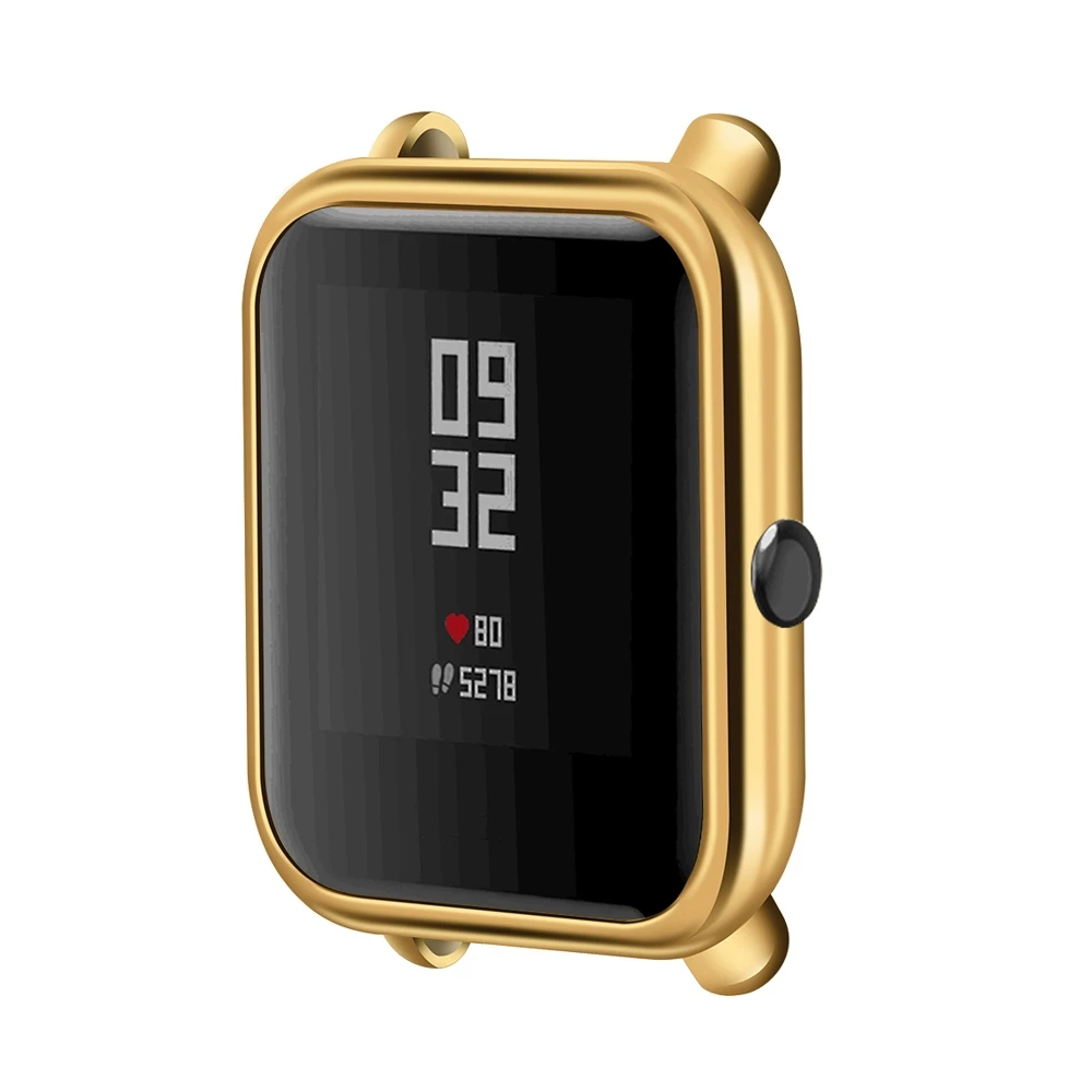 2в1 аксессуары для часов для Amazfit ремешок bip розовый чехол Защитная пленка для экрана браслет для Amazfit bip lite ремешок на запястье