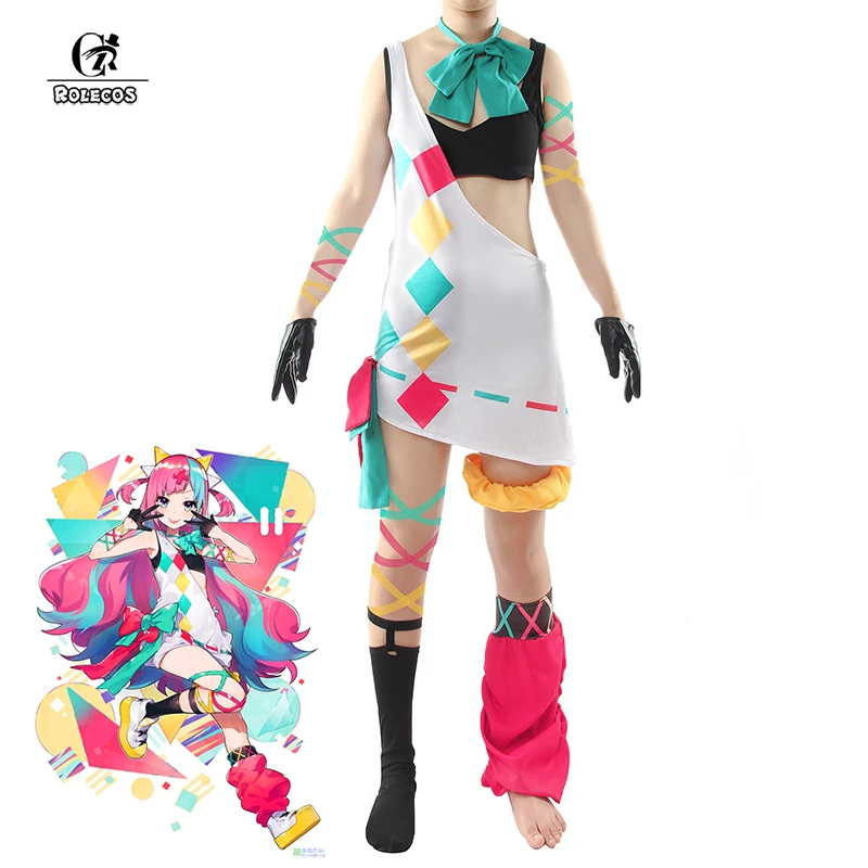 ROLECOS Пинки поп Хепберн Косплей VTuber костюм аниме косплей Популярные вы клубень