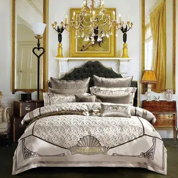 

Royal style Brocade Bedding Set king queen double size Bedlinen