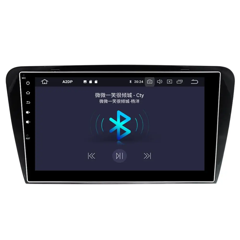 Discount Car Multimedia Player 1 Din DVD Automotivo Android 9.0 For Skoda/Octavia 2014-2019 GPS Octa Core RAM 4G ROM 32GB Radio head unit 2