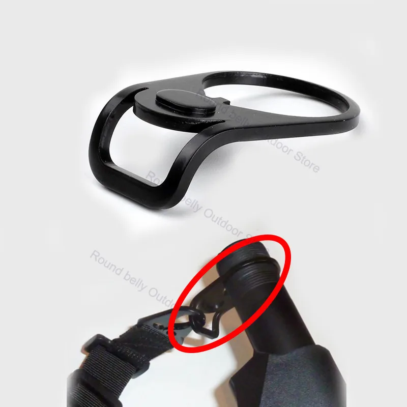 

1Pc Tactical 3cm Loop Sling Adapter Mount Ambidextrous 180 Degree Motion Range Steel End Plate Hunting Gun Accessories