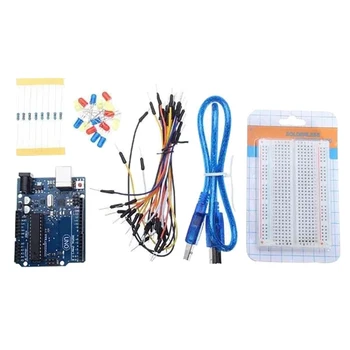 

Resistance+Breadboard Line+LED Development Board Starter Basic Kit for Arduino UNO R3