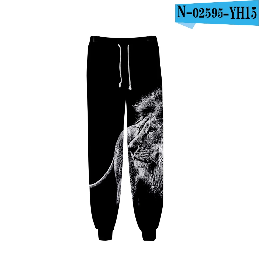 27 New King Lion Cartoon 3d Joggers Harem Pant Fashion Hip Hop Men Women Long Loose Trousers Sports 3D Fitness Pants Sweatpants 4XL - Цвет: 27