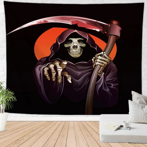 Черно-белое гобеленовое Настенное подвесное одеяло с черепом гобелен gobelin home Decoration bohere muurdoek - Цвет: 1620