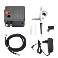 Dual-Action Spray Gun Airbrush with Compressor 0.3mm Airbrush Kit for Nail Airbrush for Model/Cake/Car Painting 2