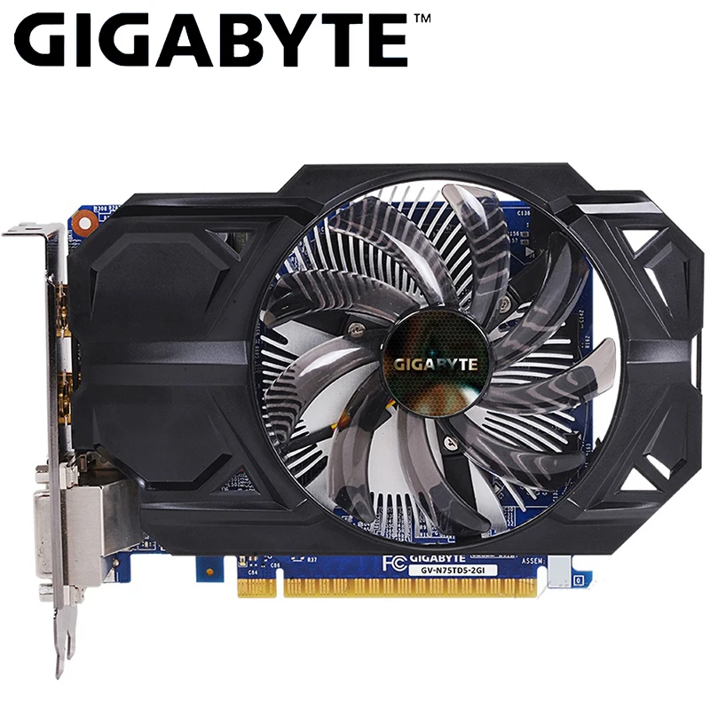 Видеокарта GIGABYTE GTX 750 Ti 2 ГБ GDDR5 128 бит с NVIDIA GeForce gtx ti GPU графическая карта для ПК Hdmi Dvi