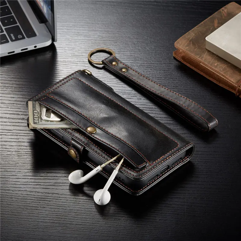 Чехол-кошелек для iPhone 11 с магнитной застежкой, кожаный держатель для карт, задняя крышка для iPhone 11, чехол-сумка