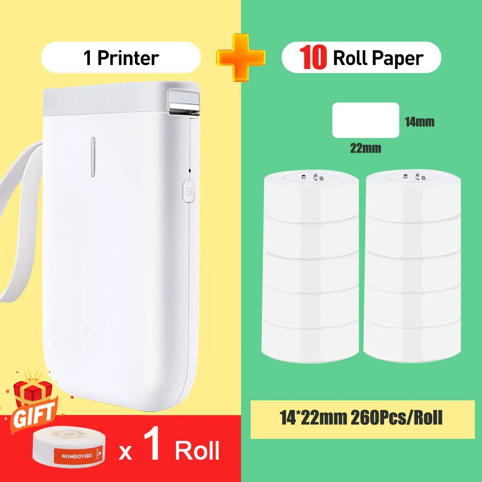 Niimbot D11 Bluetooth Thermal Label Printer label marker Sticker Paper Production Date Self Adhesive Name Tag mini portable printer Printers
