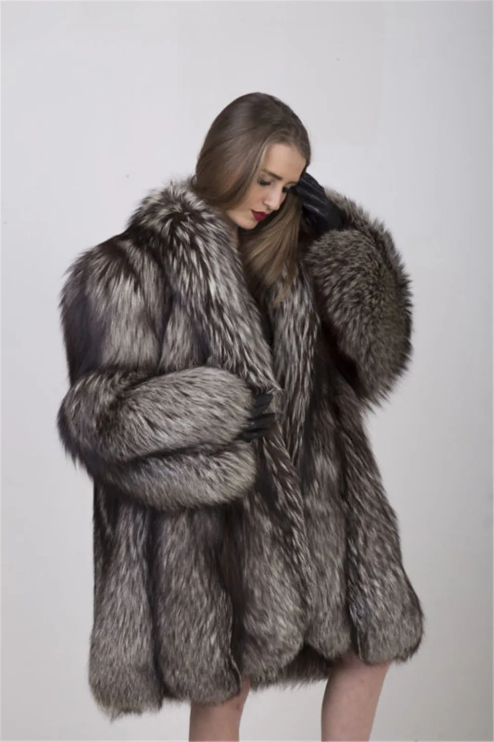 saga fox fur coat new