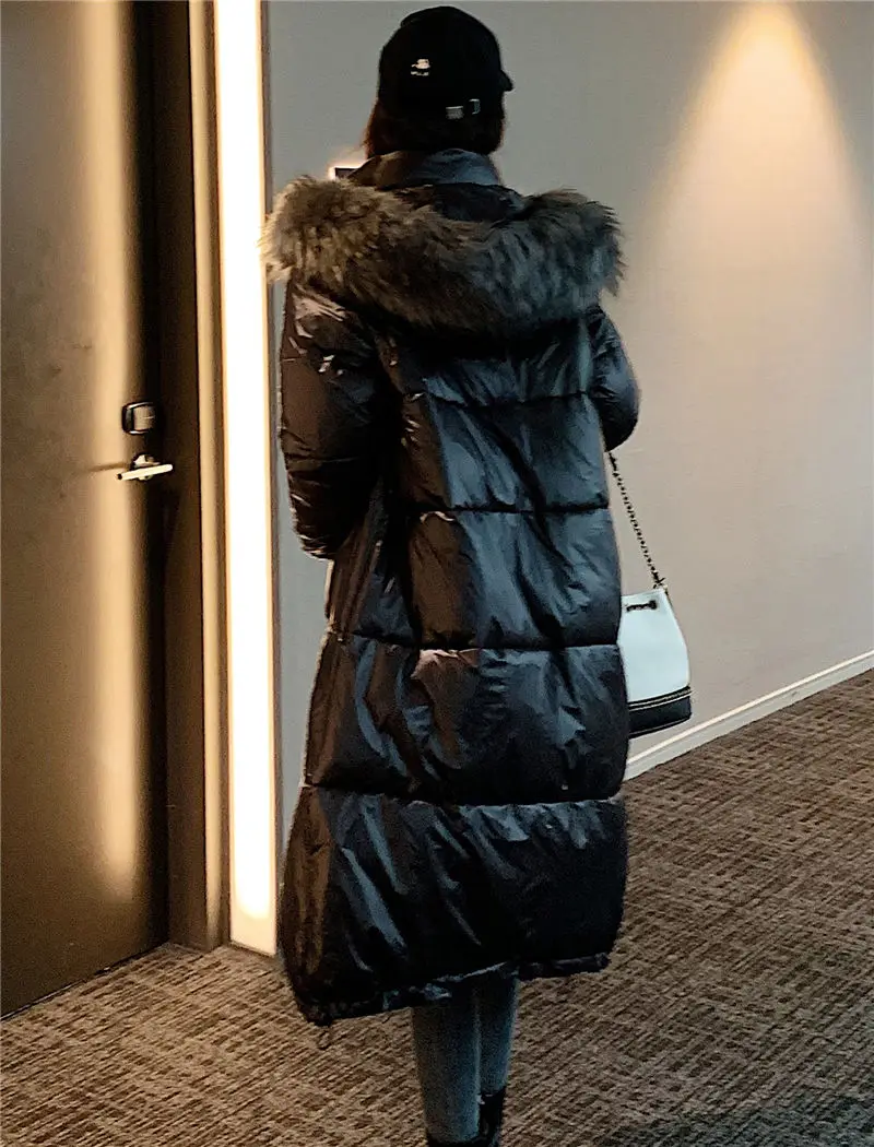 Women Winter Long Parka Fashion Space Cotton Padded Warm Thicken Jacket Coat Ladies Coat Long Outwear